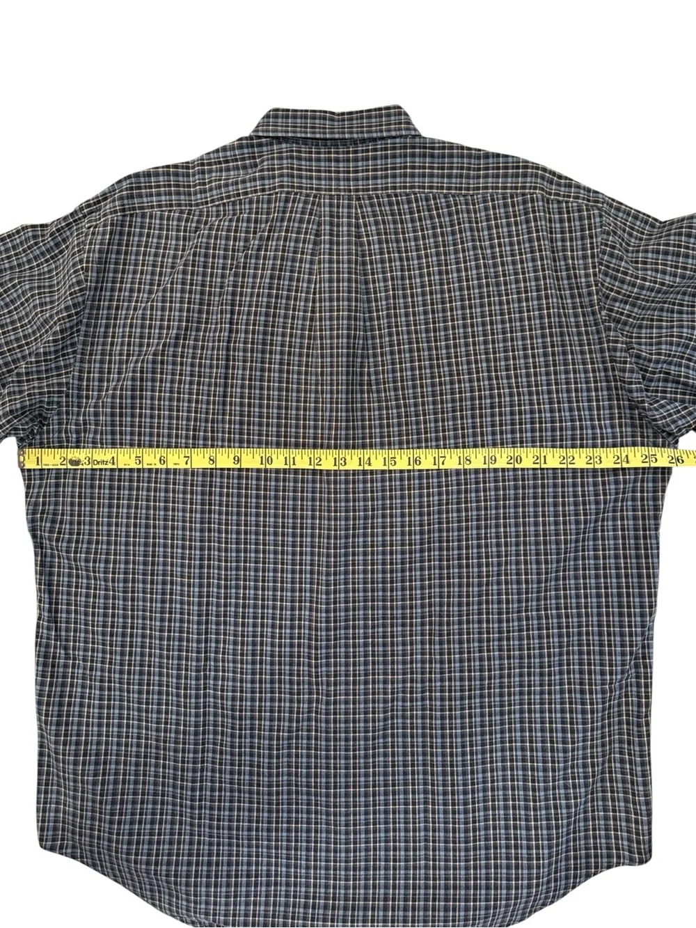 Polo Ralph Lauren Big Shirt Plaid Button Down Cotton Oversized Medium Blue - Picture 10 of 12